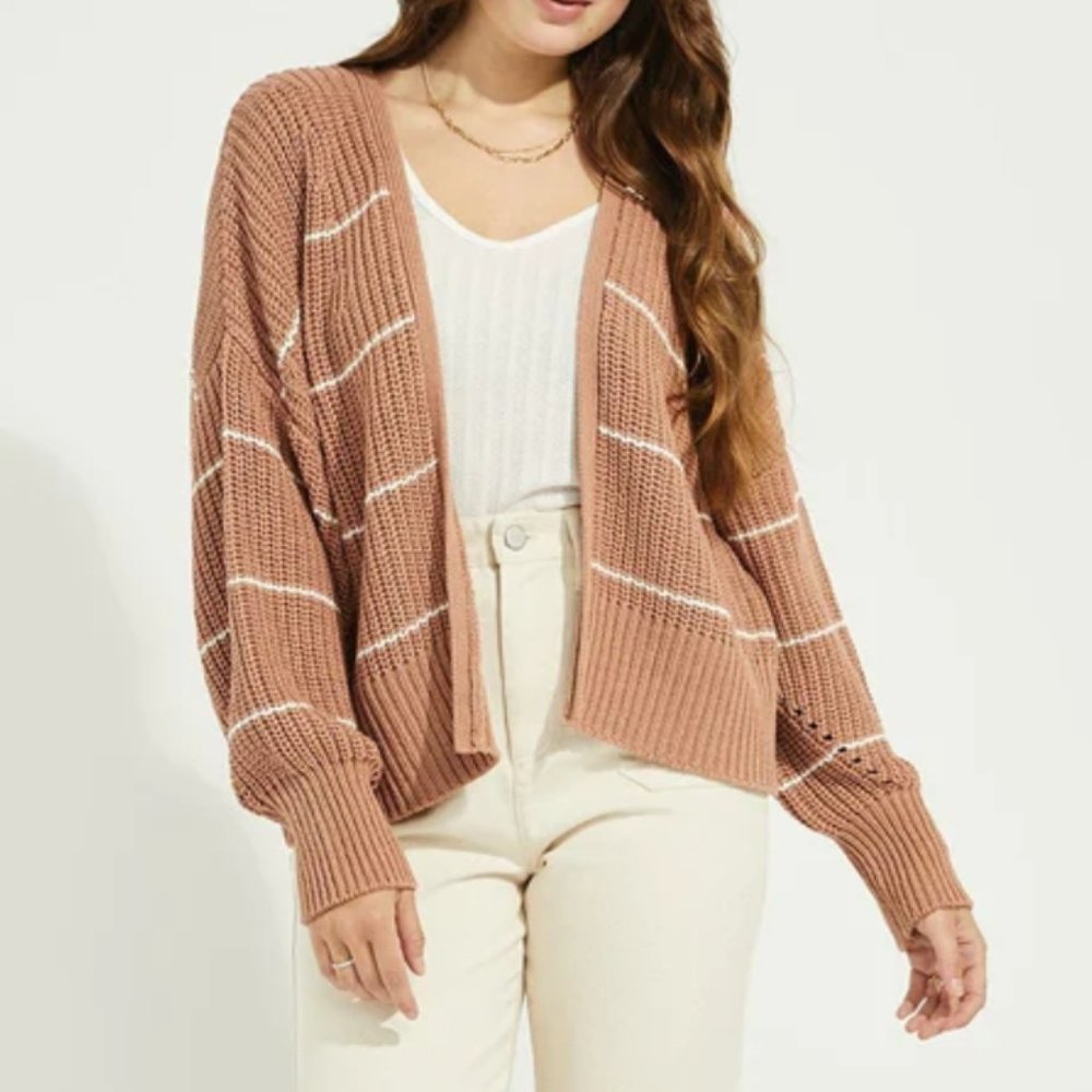 Gentle Fawn Sunrise Cropped Cardigan Sweater, EUC